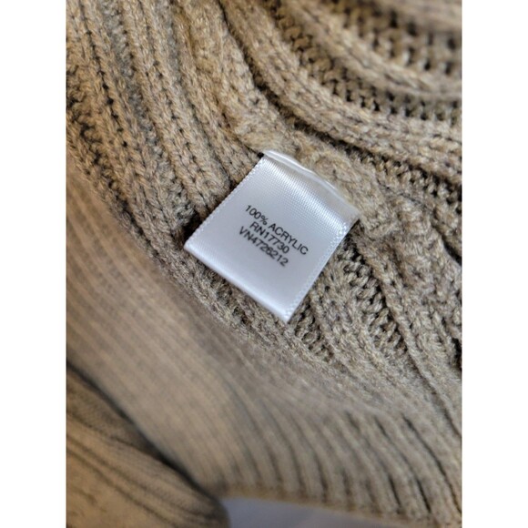 Mossimo Sleeveless Hooded Cardigan Sweater Vest Juniors Large Brown Preppy - Picture 7 of 9